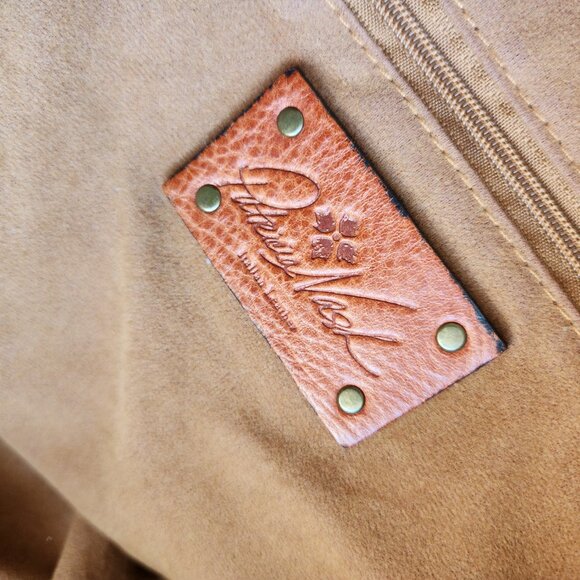 Patricia Nash Floral Cotton/Italy Leather Lady Handbag/Shoulder Bag - Picture 11 of 16